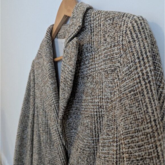 GIL BRET Soft Virgin Wool Long Button Down Trench Pea Coat size 12 - Picture 5 of 8